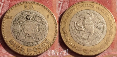 Мексика 10 песо 1997 года, KM# 616, 391-113