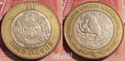 Мексика 10 песо 2004 года, KM# 616, 254-013