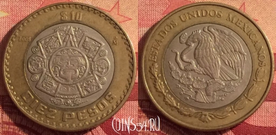 Мексика 10 песо 2006 года, KM# 616, 240i-025