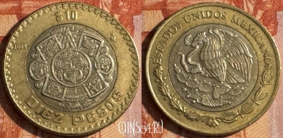 Мексика 10 песо 2009 года, KM# 616, 154s-133 ♛