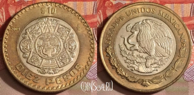 Мексика 10 песо 2009 года, KM# 616, 278b-054