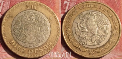 Мексика 10 песо 2011 года, KM# 616, 393-057