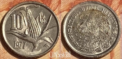 Мексика 10 сентаво 1977 года, KM# 434, 465q-089