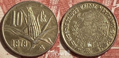 Мексика 10 сентаво 1979 года, KM# 434, 237r-093