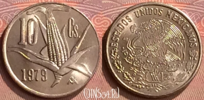 Мексика 10 сентаво 1979 года, KM# 434, UNC, 255m-039