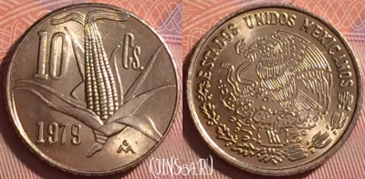 Мексика 10 сентаво 1979 года, KM# 434, UNC, 295j-129
