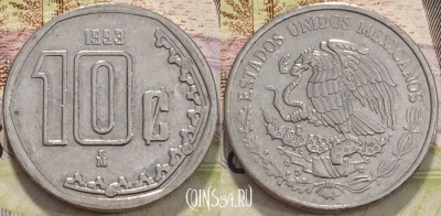 Мексика 10 сентаво 1993 года, KM 547, 117-081