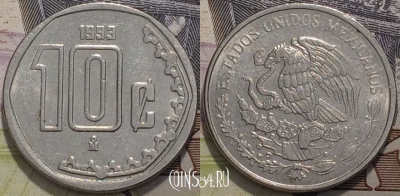 Мексика 10 сентаво 1993 года, KM 547, 119-058