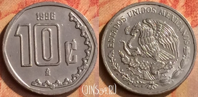 Мексика 10 сентаво 1996 года, KM# 547, 140n-050