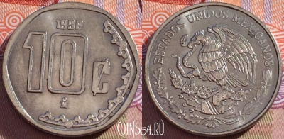 Мексика 10 сентаво 1998 года, KM# 547, 095b-144