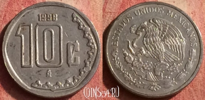 Мексика 10 сентаво 1998 года, KM# 547, 412n-038