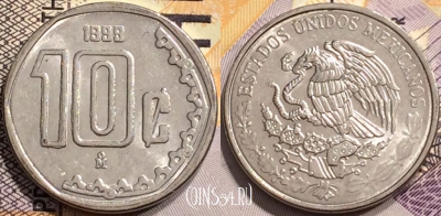 Мексика 10 сентаво 1999 года, KM# 547, 138-074