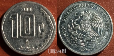 Мексика 10 сентаво 2000 года, KM# 547,