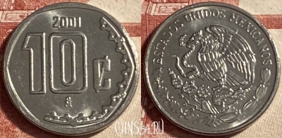 Мексика 10 сентаво 2001 года, KM# 547, 491р-104