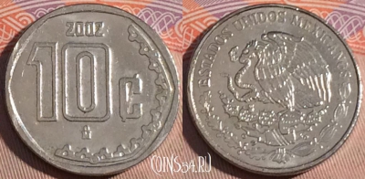Мексика 10 сентаво 2002 года, KM# 547, 196a-059