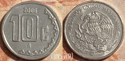 Мексика 10 сентаво 2006 года, KM# 547, 488р-087
