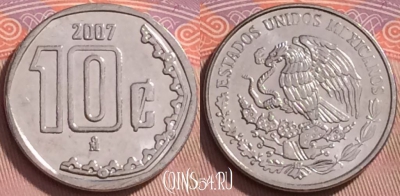 Мексика 10 сентаво 2007 года, KM# 547, 128j-067