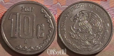 Мексика 10 сентаво 2007 года, KM# 547, 132a-137
