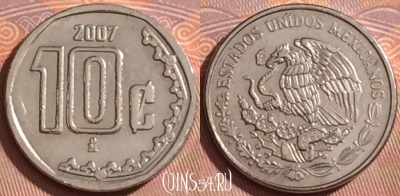 Мексика 10 сентаво 2007 года, KM# 547, 357k-102
