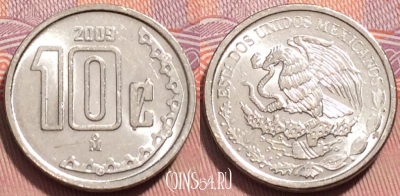 Мексика 10 сентаво 2009 года, KM# 934, 247-091