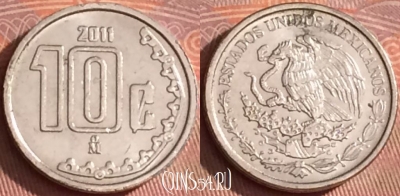 Мексика 10 сентаво 2011 года, KM# 934, 335l-108