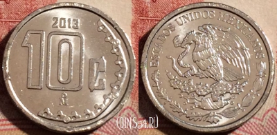 Мексика 10 сентаво 2013 года, KM# 934, 216-049
