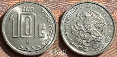 Мексика 10 сентаво 2013 года, KM# 934, 296s-119 ♛
