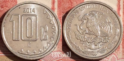 Мексика 10 сентаво 2014 года, KM# 934, 221-135