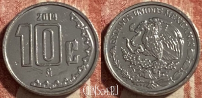 Мексика 10 сентаво 2014 года, KM# 934, 475r-124 ♛
