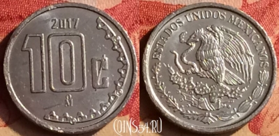 Мексика 10 сентаво 2017 года, KM# 934, 404-069
