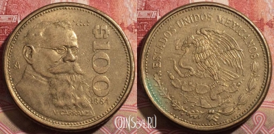 Мексика 100 песо 1984 года, KM# 493, 210-054