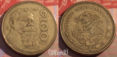 Мексика 100 песо 1985 года, KM# 493, 105c-068