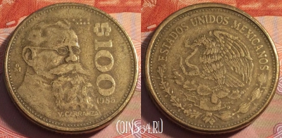 Мексика 100 песо 1985 года, KM# 493, b063-104