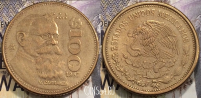 Мексика 100 песо 1987 года, KM 493, 117-024