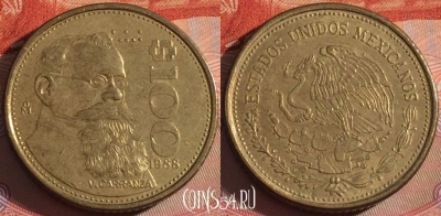 Мексика 100 песо 1988 года, KM# 493, 119b-126