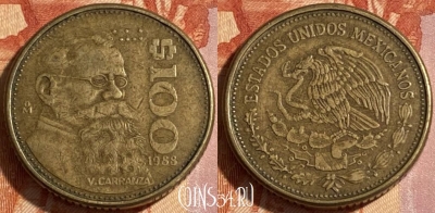 Мексика 100 песо 1988 года, KM# 493, 465q-057