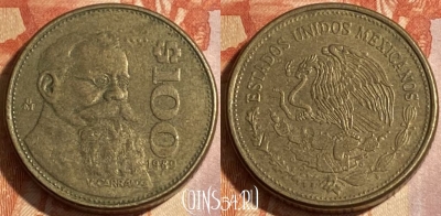 Мексика 100 песо 1989 года, KM# 493, 303r-029