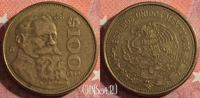 Мексика 100 песо 1989 года, KM# 493, 344-045
