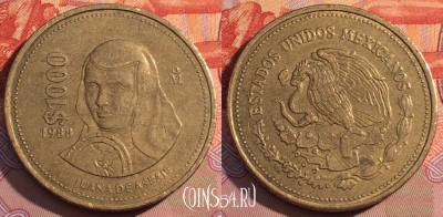 Мексика 1000 песо 1988 года, KM# 536, 080d-009