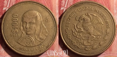 Мексика 1000 песо 1988 года, KM# 536, 241l-099