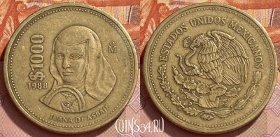 Мексика 1000 песо 1988 года, KM# 536, 353q-006