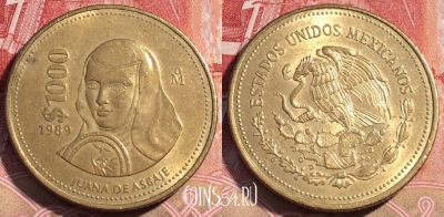 Мексика 1000 песо 1989 года, KM# 536, 064c-022