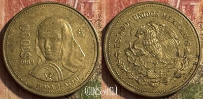 Мексика 1000 песо 1989 года, KM# 536, 191s-110