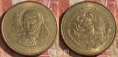 Мексика 1000 песо 1989 года, KM# 536, 474r-088 ♛