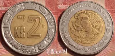 Мексика 2 новых песо 1992 года, KM# 551, 395-056
