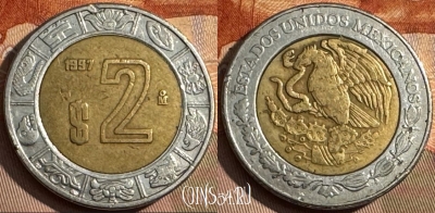 Мексика 2 песо 1997 года, KM# 604, 378s-009 ♛