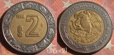 Мексика 2 песо 1998 года, KM# 604, 370-007