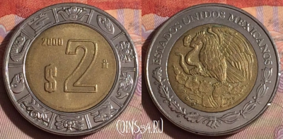 Мексика 2 песо 2000 года, KM# 604, 328-099