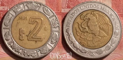 Мексика 2 песо 2001 года, KM# 604, 394-091
