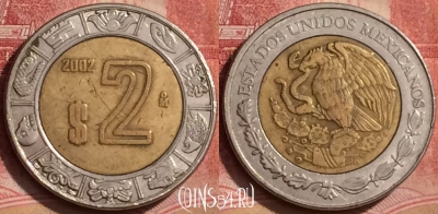 Мексика 2 песо 2002 года, KM# 604, 395-009